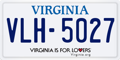 VA license plate VLH5027