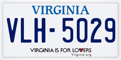 VA license plate VLH5029