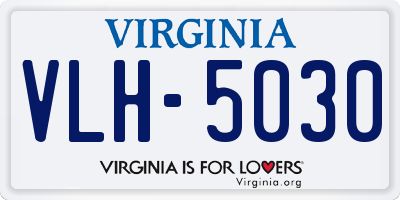 VA license plate VLH5030
