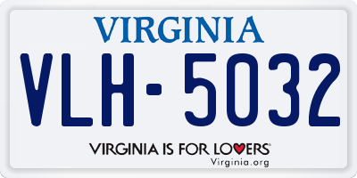VA license plate VLH5032