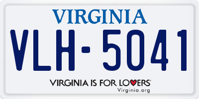 VA license plate VLH5041