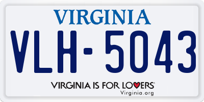 VA license plate VLH5043