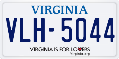 VA license plate VLH5044