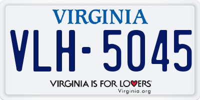 VA license plate VLH5045