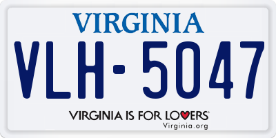VA license plate VLH5047