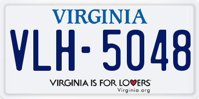 VA license plate VLH5048