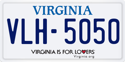 VA license plate VLH5050