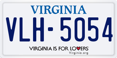 VA license plate VLH5054