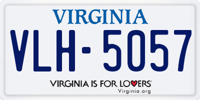 VA license plate VLH5057