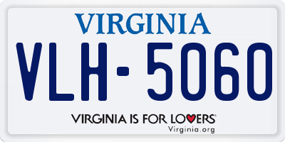 VA license plate VLH5060