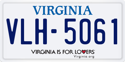 VA license plate VLH5061