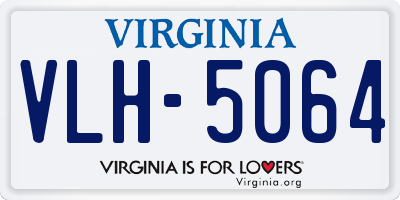 VA license plate VLH5064