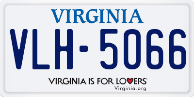 VA license plate VLH5066