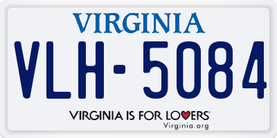 VA license plate VLH5084