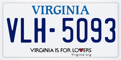 VA license plate VLH5093