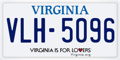 VA license plate VLH5096