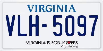 VA license plate VLH5097