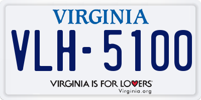 VA license plate VLH5100
