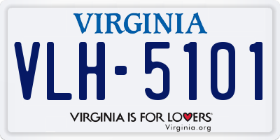 VA license plate VLH5101