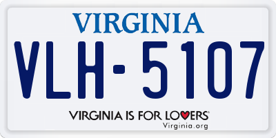 VA license plate VLH5107