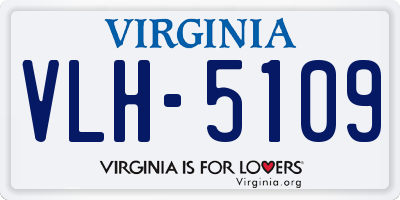 VA license plate VLH5109
