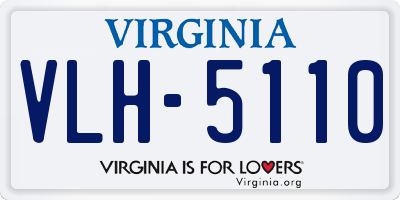 VA license plate VLH5110