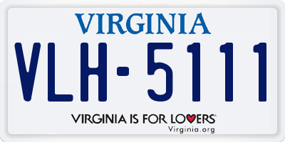 VA license plate VLH5111