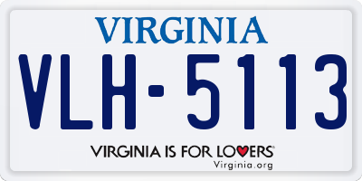 VA license plate VLH5113