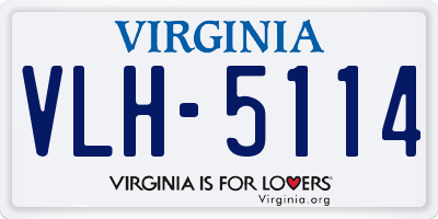 VA license plate VLH5114