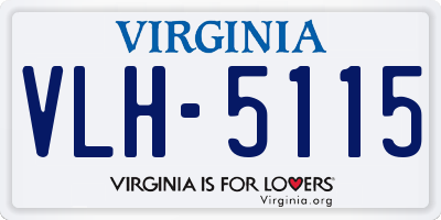 VA license plate VLH5115