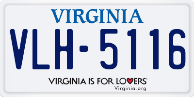 VA license plate VLH5116