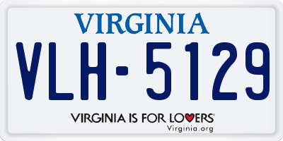 VA license plate VLH5129
