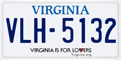 VA license plate VLH5132