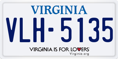 VA license plate VLH5135