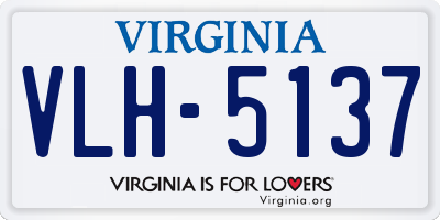 VA license plate VLH5137
