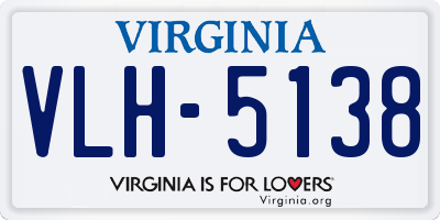 VA license plate VLH5138