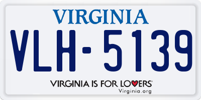 VA license plate VLH5139