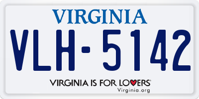 VA license plate VLH5142