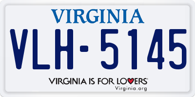 VA license plate VLH5145