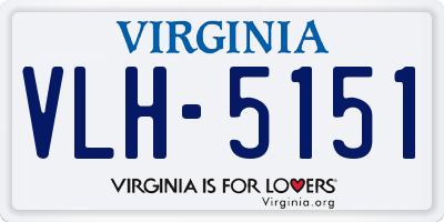 VA license plate VLH5151
