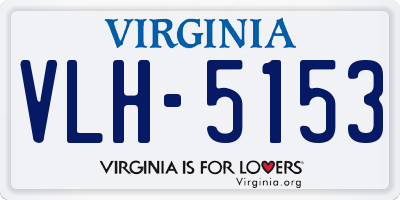 VA license plate VLH5153