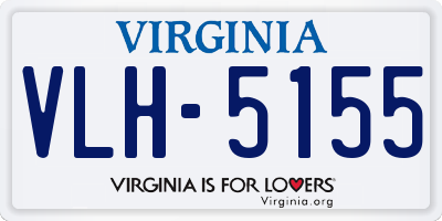 VA license plate VLH5155