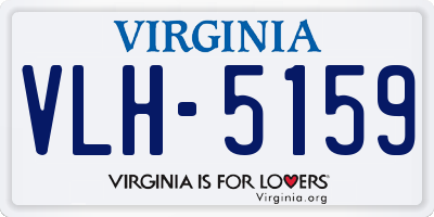 VA license plate VLH5159