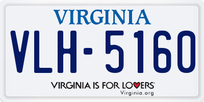 VA license plate VLH5160