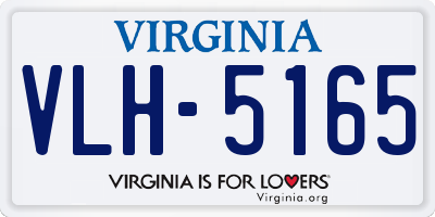 VA license plate VLH5165