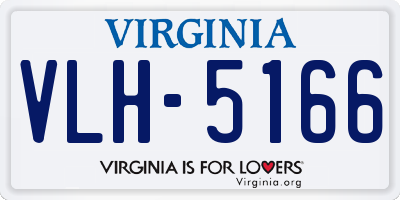VA license plate VLH5166
