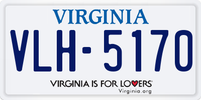 VA license plate VLH5170