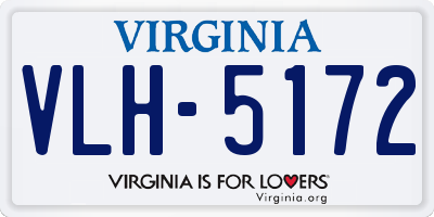 VA license plate VLH5172