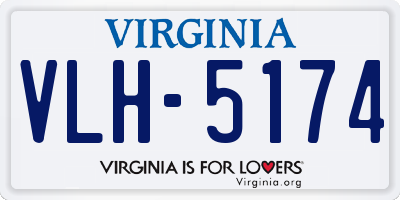 VA license plate VLH5174