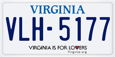 VA license plate VLH5177